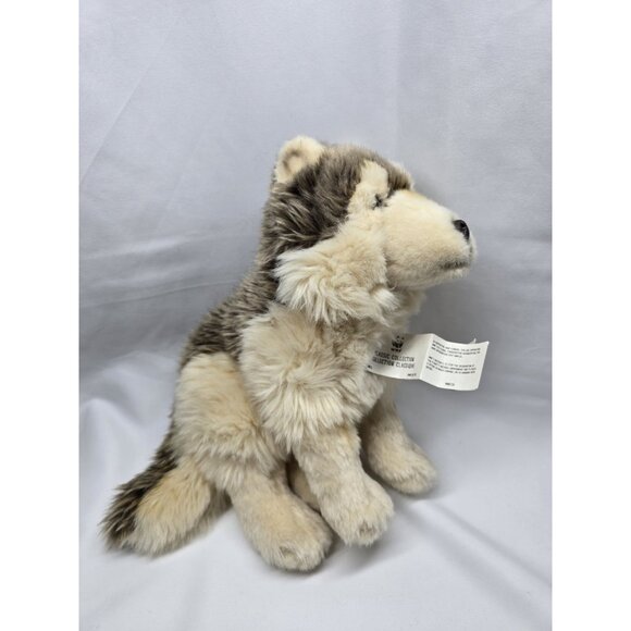 World Wildlife Fund WWF Gray Timber Wolf Plush Stuffed Toy- Realistic Looking - Picture 1 of 15
